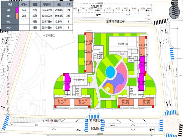 용인 구성역 플랫폼 시온시티47 단지배치도